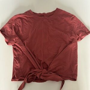 rust color lululemon shirt size 2